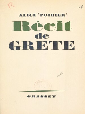 cover image of Récit de Grete